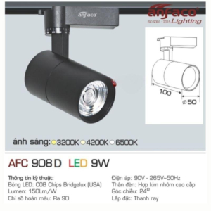 Đèn pha LED tiêu điểm cao cấp ánh sáng trắng AFC-908-D-LED-9W-RAY-AST