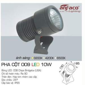 Đèn LED pha cao cấp ánh sáng trắng PHA-CỘT-009-LED-10W-AST