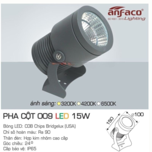 Đèn LED pha cao cấp ánh sáng vàng PHA-CỘT-009-LED-15W-ASV