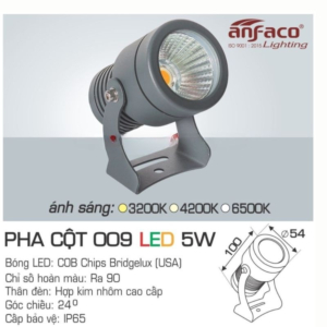 Đèn LED pha cao cấp ánh sáng trắng PHA-CỘT-009-LED-5W-AST