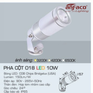 Đèn LED pha cao cấp ánh sáng trắng PHA-CỘT-018-LED-10W-AST