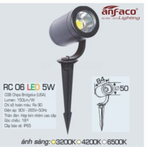 Đèn LED cắm cỏ cao cấp ánh sáng trung tính RC-06-LED-5W-ASTT