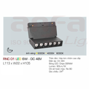 Đèn LED ray nam châm RNC-01-LED-6W-DC48V-ASTT