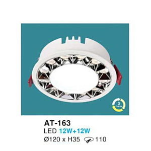 Đèn âm trần viền pha lê cao cấp AT-163