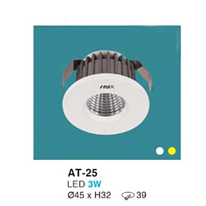 Đèn LED âm trần hợp kim nhôm cao cấp AT-25-AST