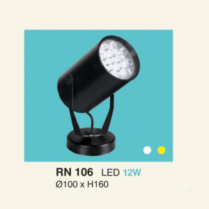 Đèn rọi ngồi màu Đen ánh sáng Vàng RN-106-ASV