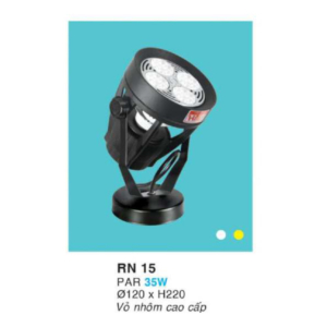 Đèn rọi ngồi màu Đen ánh sáng Vàng RN-15-ASV
