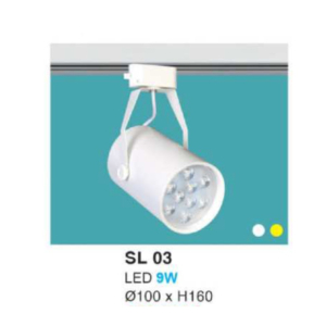 Đèn rọi ray màu Trắng ánh sáng Vàng SL-03-ASV