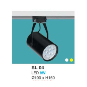 Đèn rọi ray màu Đen ánh sáng Vàng SL-04-ASV