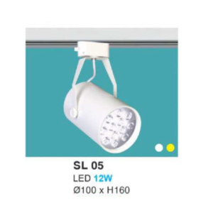 Đèn rọi ray màu Trắng ánh sáng Vàng SL-05-ASV