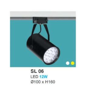 Đèn rọi ray màu Đen ánh sáng Vàng SL-06-ASV