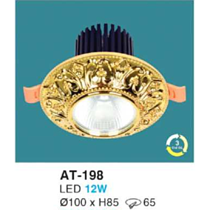 Đèn led âm trần trang trí cổ điển| Đèn 3 chế độ ánh sáng 12W AT-198-3CĐ