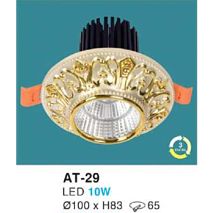Đèn led âm trần hợp kim nhôm cao cấp| Đèn 3 chế độ ánh sáng 10W AT-29-3CĐ