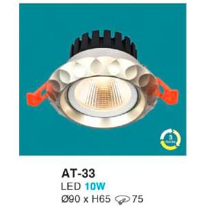 Đèn Downlight âm trần| Đèn 3 chế độ ánh sáng 10W AT-33-3CĐ