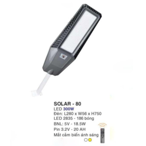 Đèn đường năng lượng mặt trời siêu sáng SOLAR-80-AST