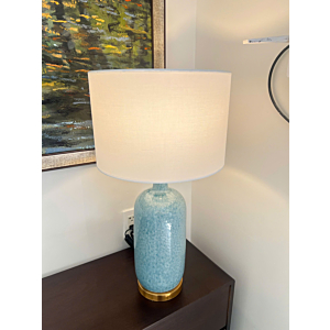 Đèn Bàn Gốm Sứ Cao Cấp chao đèn vải canvas cao cấp DB102