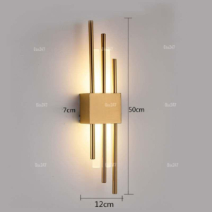 Đèn vách led pha lê thanh tròn màu vàng VPL-3292/GD