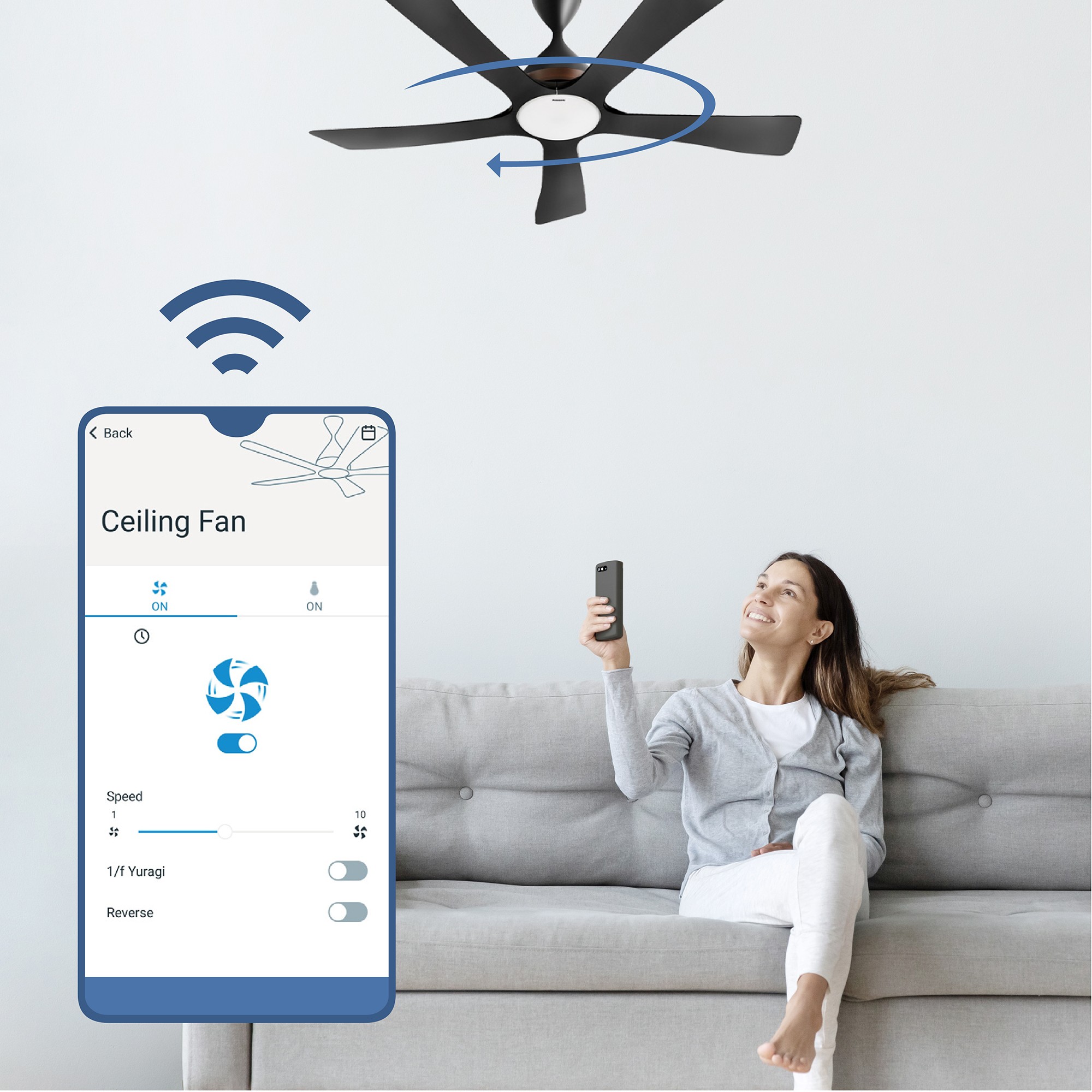 Điều khiển bằng ứng dụng di động có kết nối Wi-Fi