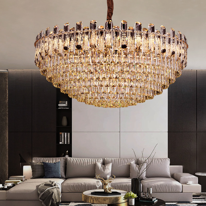 Đèn pha lê lớn Đèn thả đường kính 95cm thanh pha lê lớn TPL017T950