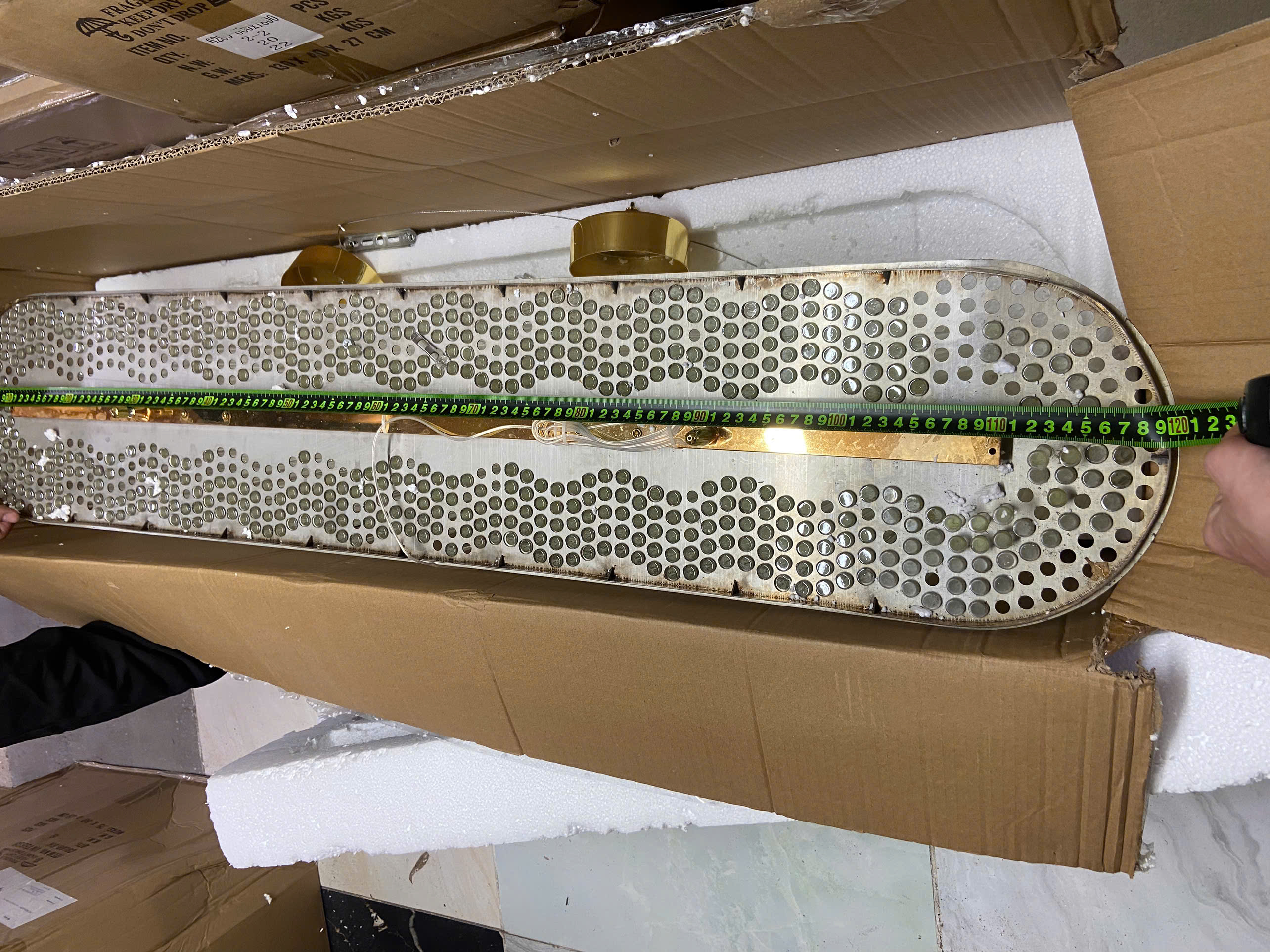 Khung Đèn chùm pha lê thanh tròn dài 1,2m TPL1100N1200