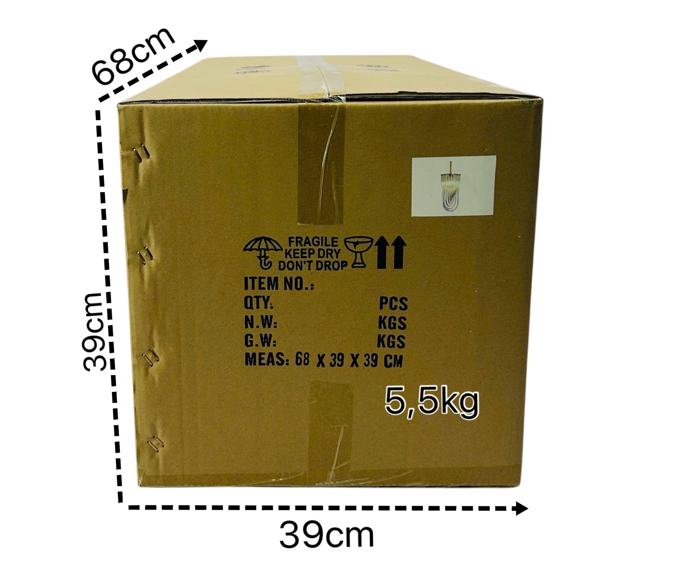 Kích thước thùng và cân nặng của đèn TPL15