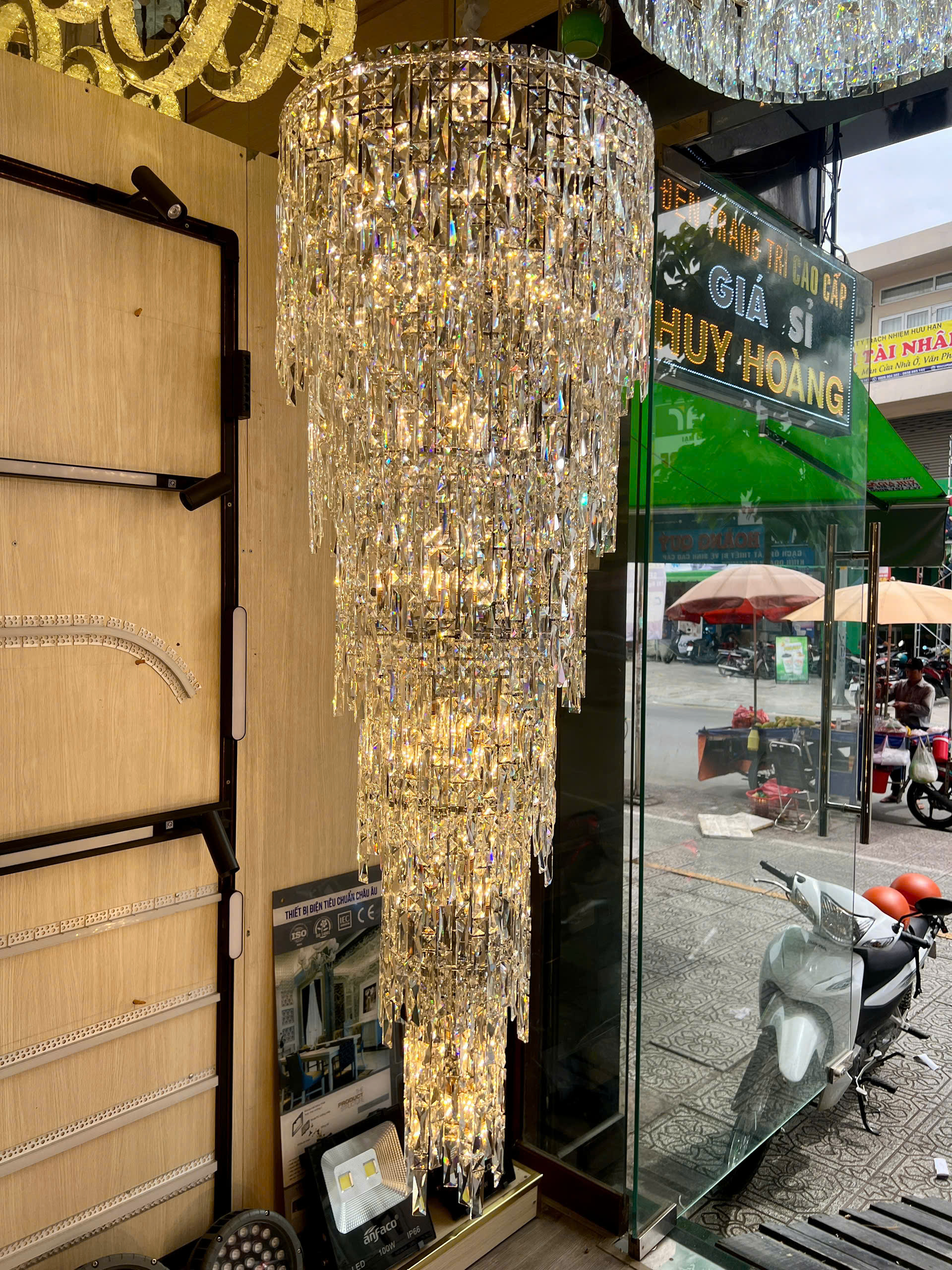 Đèn chùm pha lê đường kính 600