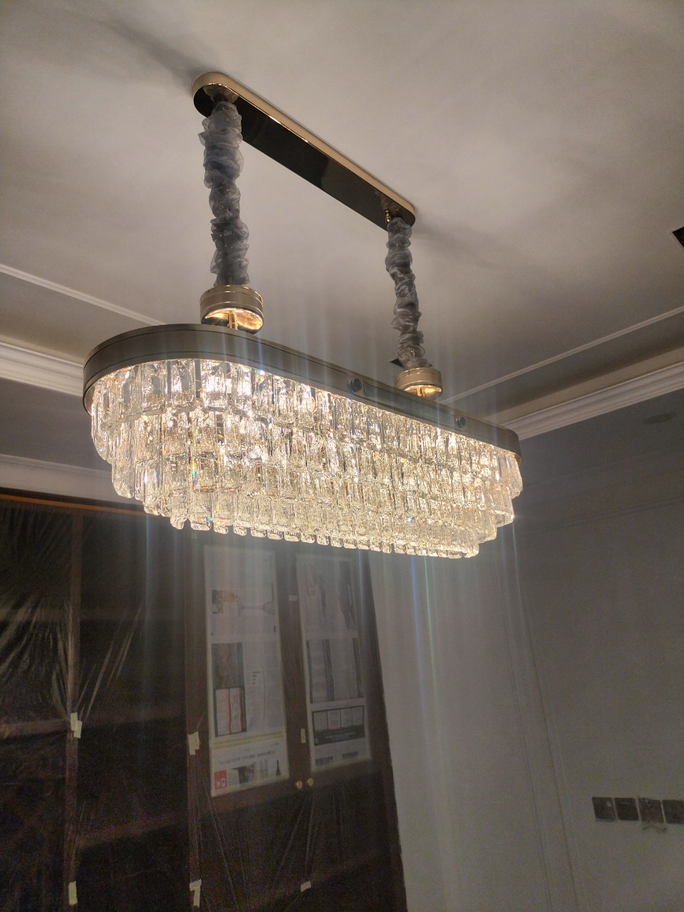 Đèn thả pha lê K9 dài 95cm TPL2231N950 ánh sáng trung tính