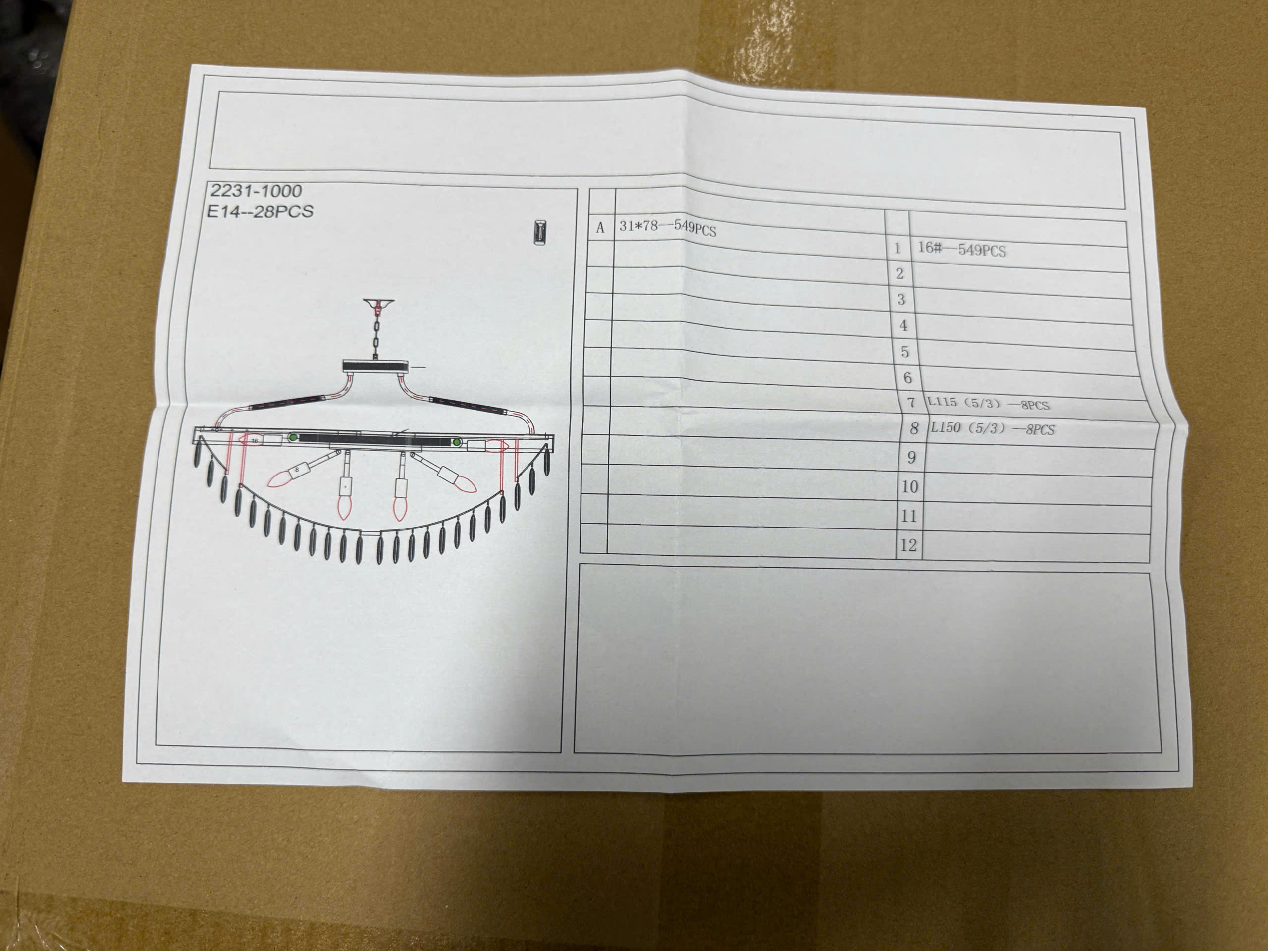 Hướng dẫn lắp Đèn thả pha lê K9 đường kính 1m TPL2231T1000