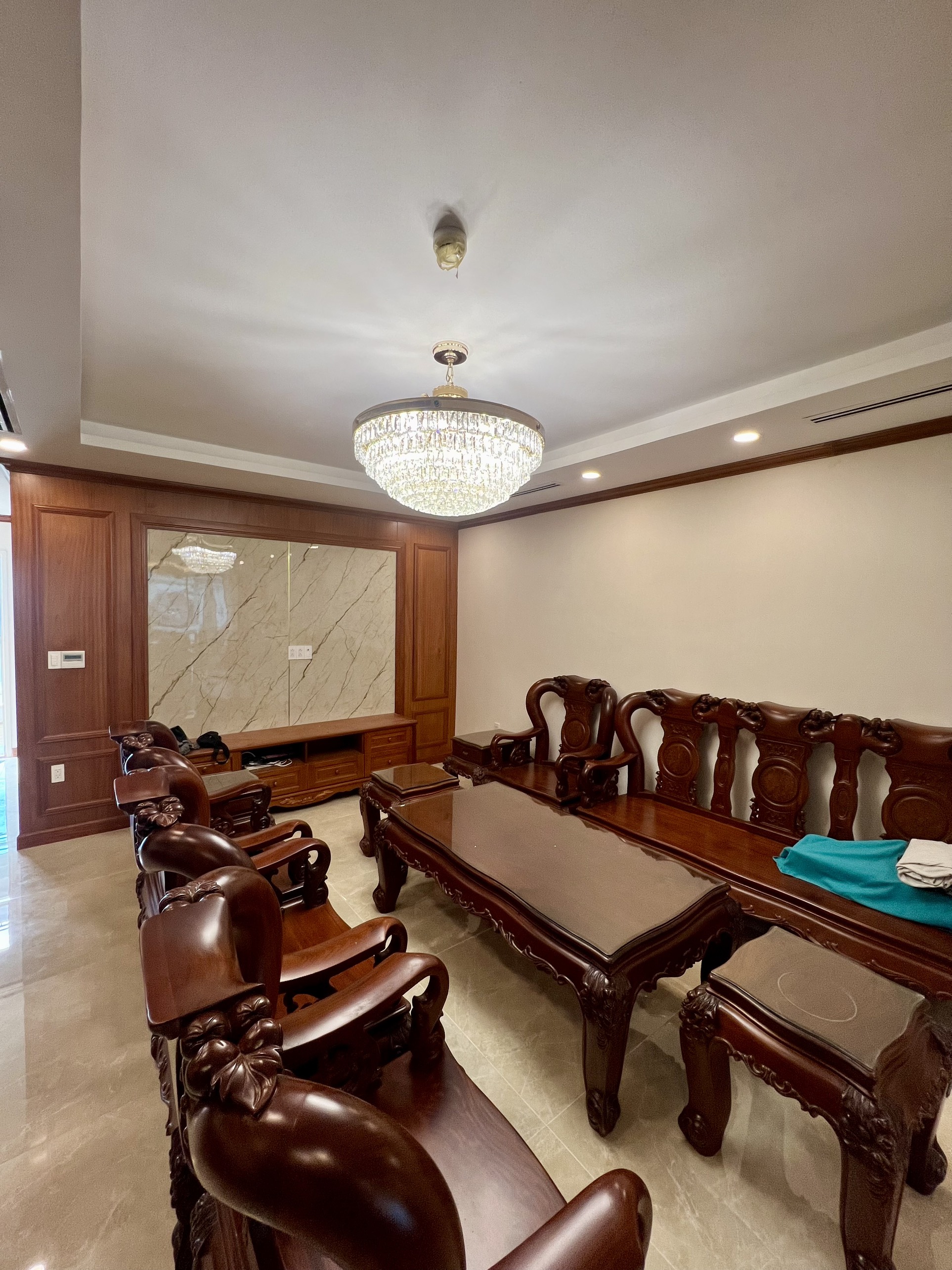 Đèn thả pha lê K9 đường kính 80cm TPL2231T800 ánh sáng trung tính