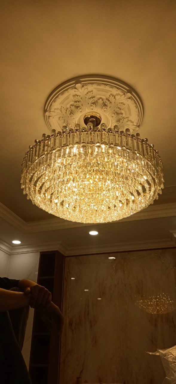 Đèn pha lê lớn đường kính 1m TPL6270T1000 ánh sáng vàng