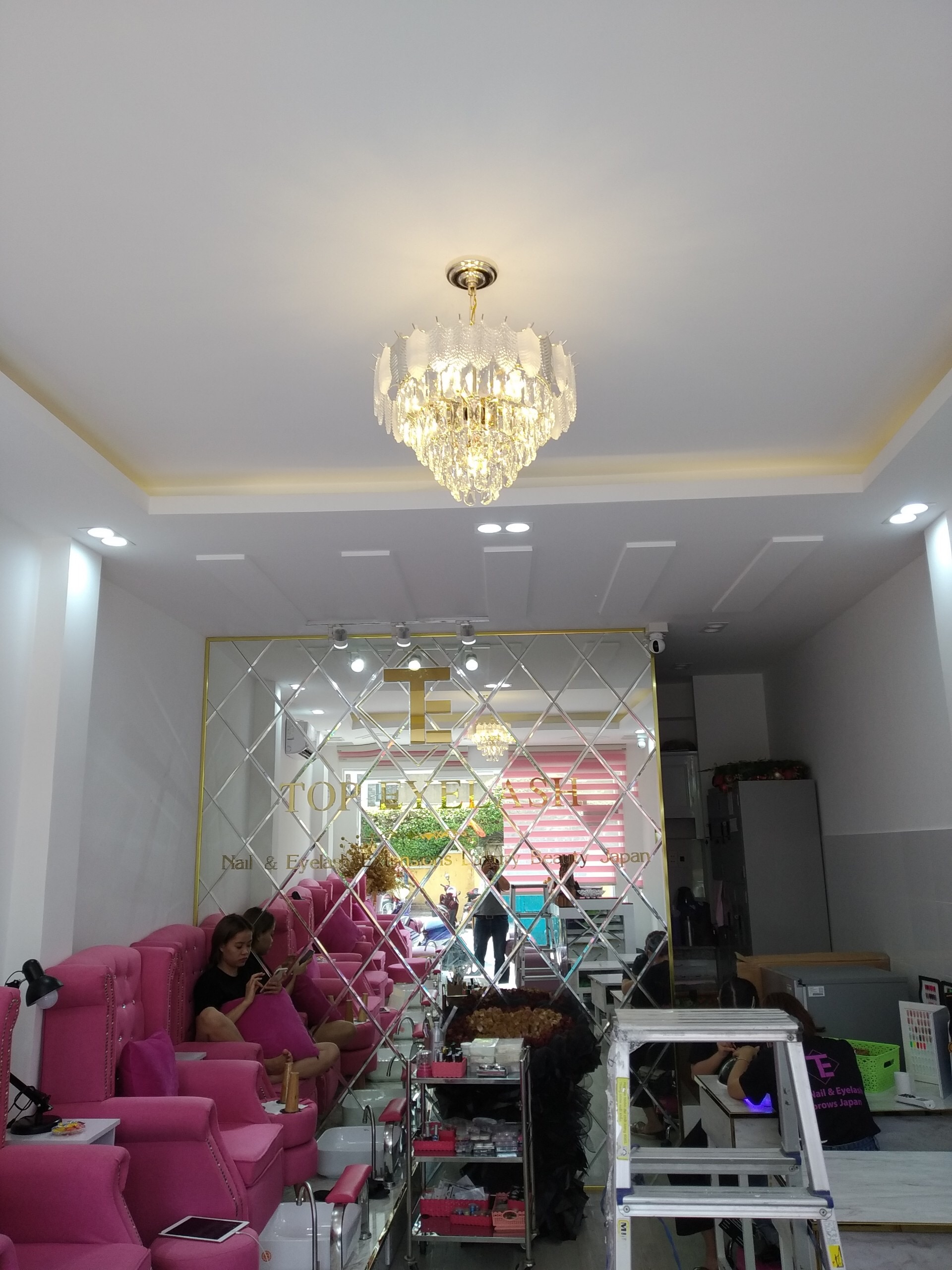 Đèn chùm pha lê Mica Acrylic đường kính 50cm TPL8032T500 ánh sáng vàng