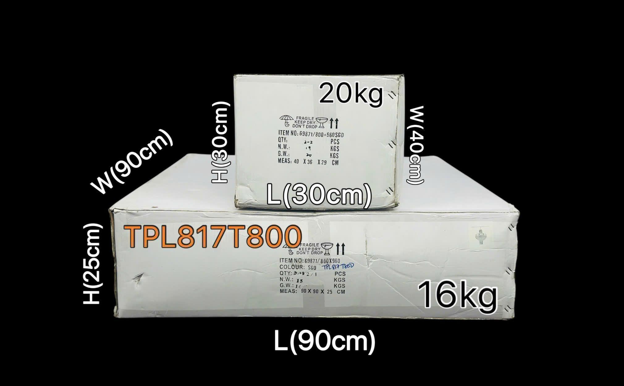 K&iacute;ch thước hộp đ&egrave;n pha l&ecirc; TPL817T800