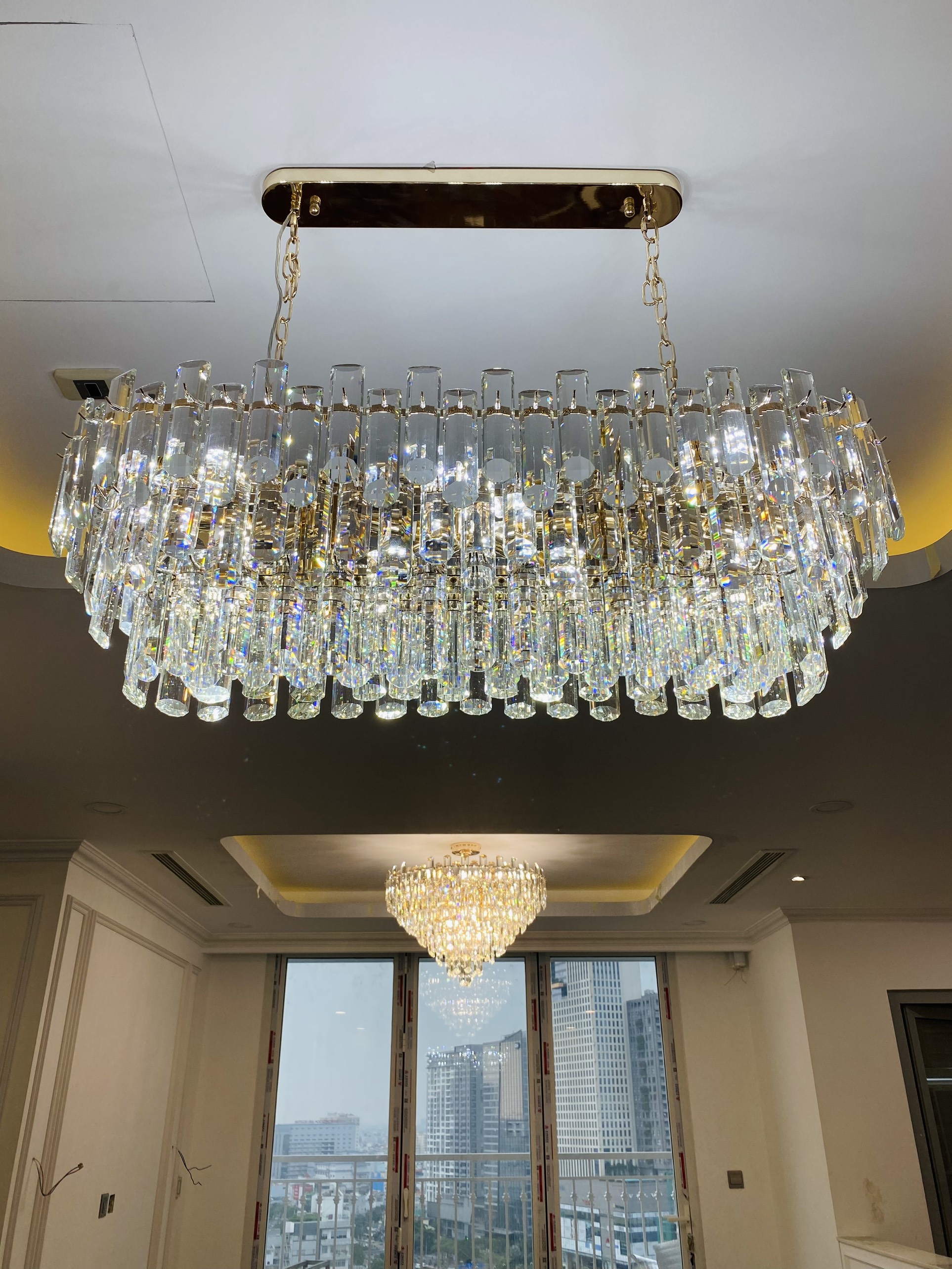 Đèn chùm pha lê ánh sáng trắng TPL8188N960