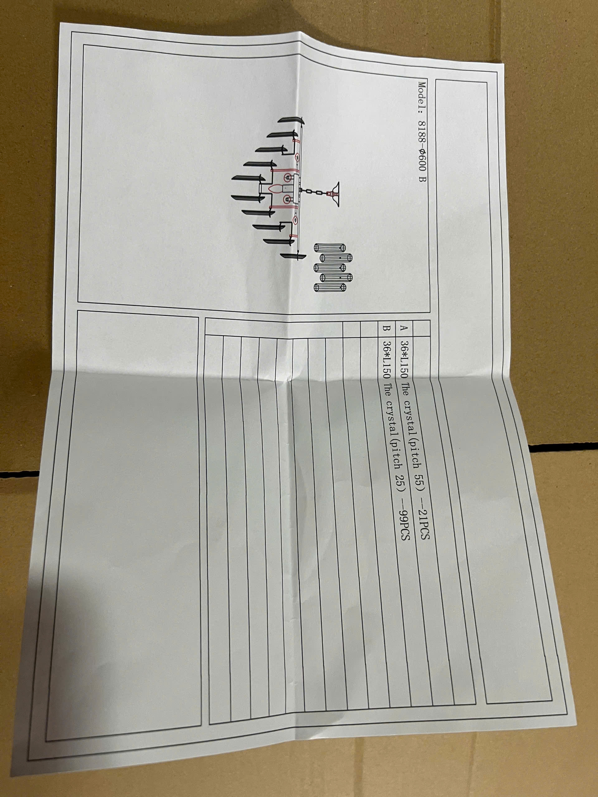 Hướng dẫn lắp đặt Đèn trang trí pha lê đường kính 60cm TPL8188T600