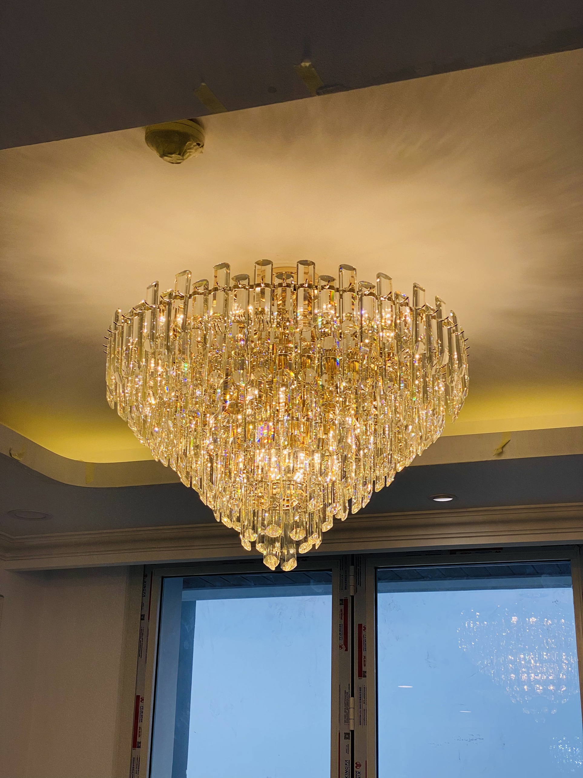 Đèn trang trí pha lê đường kính 80cm TPL8188T800 ánh sáng vàng