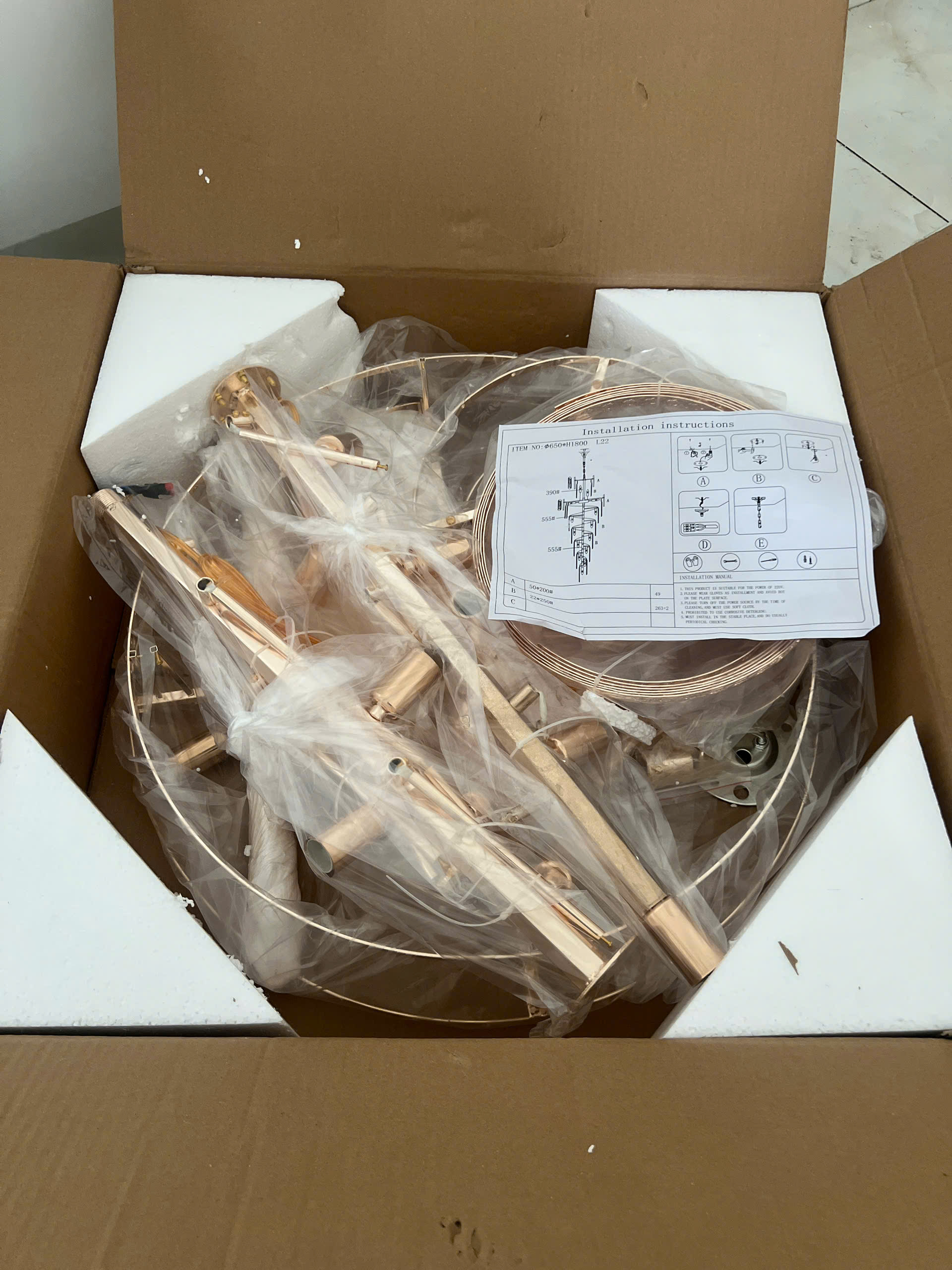 Mở hộp đèn chùm TPL88180T800