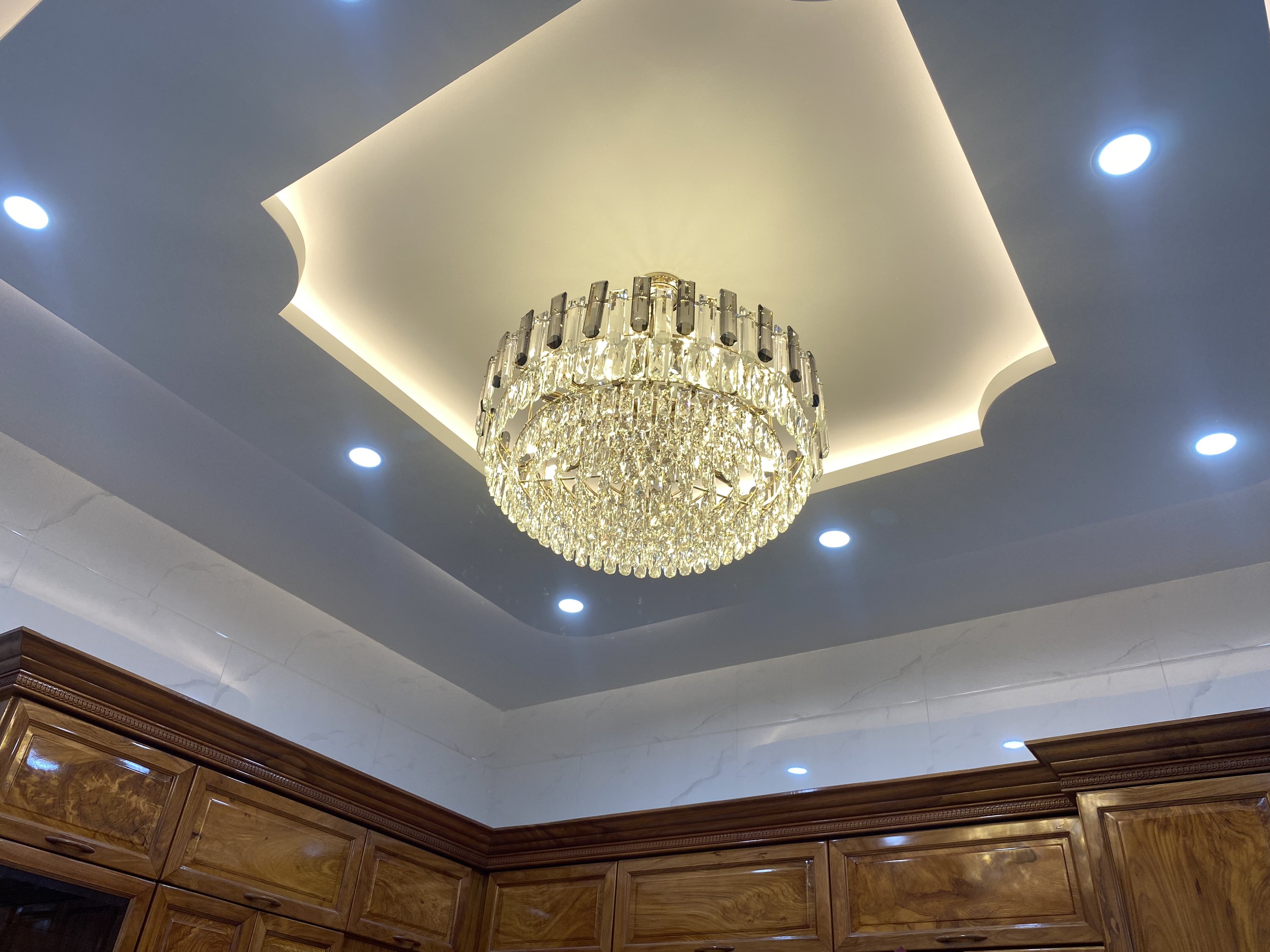 Đèn pha lê cao cấp đường kính 75cm TPL88207T750 ánh sáng 3 chế độ