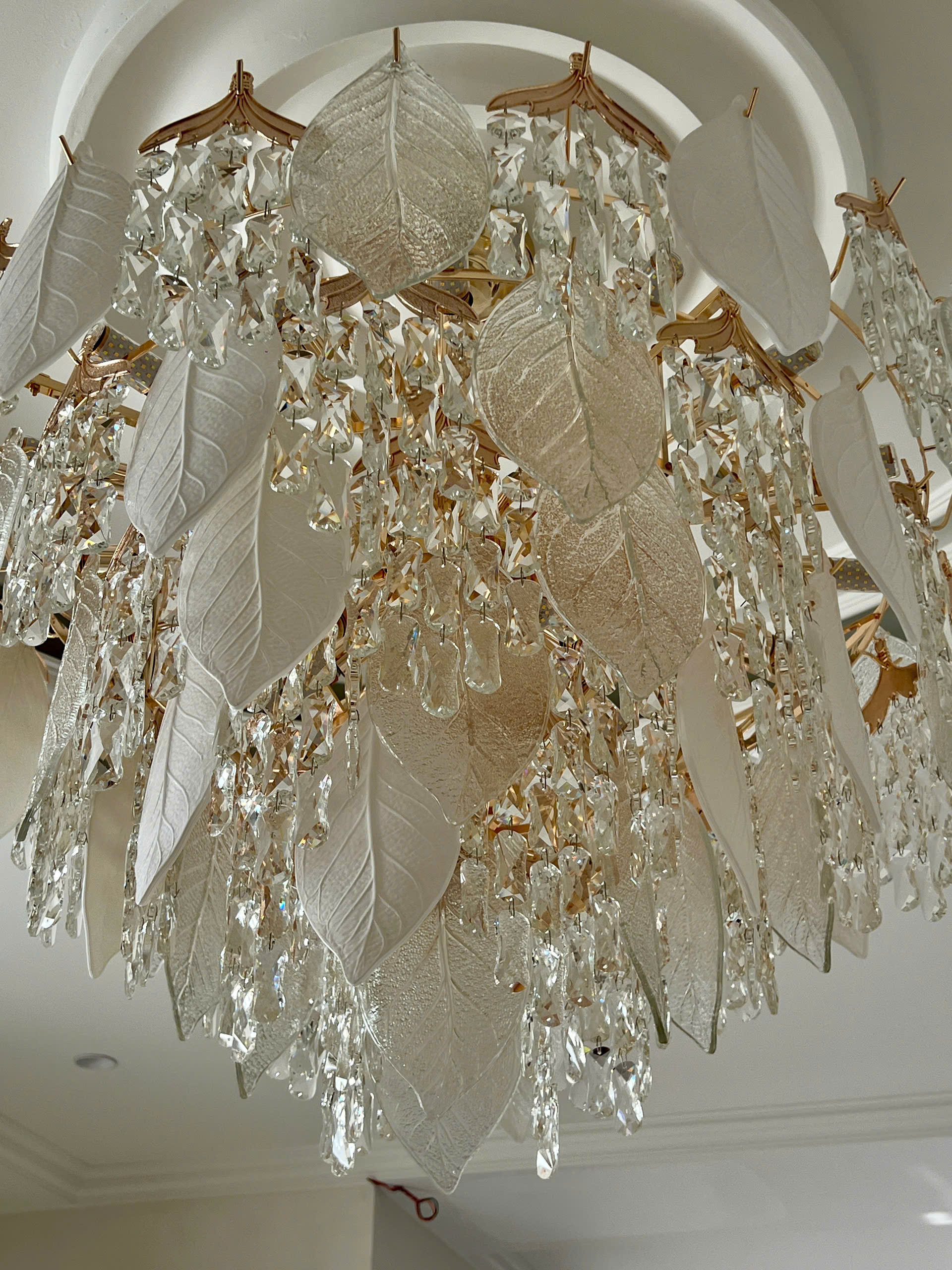 Pha lê Đèn chùm pha lê lá đường kính 80cm TPL8863T800