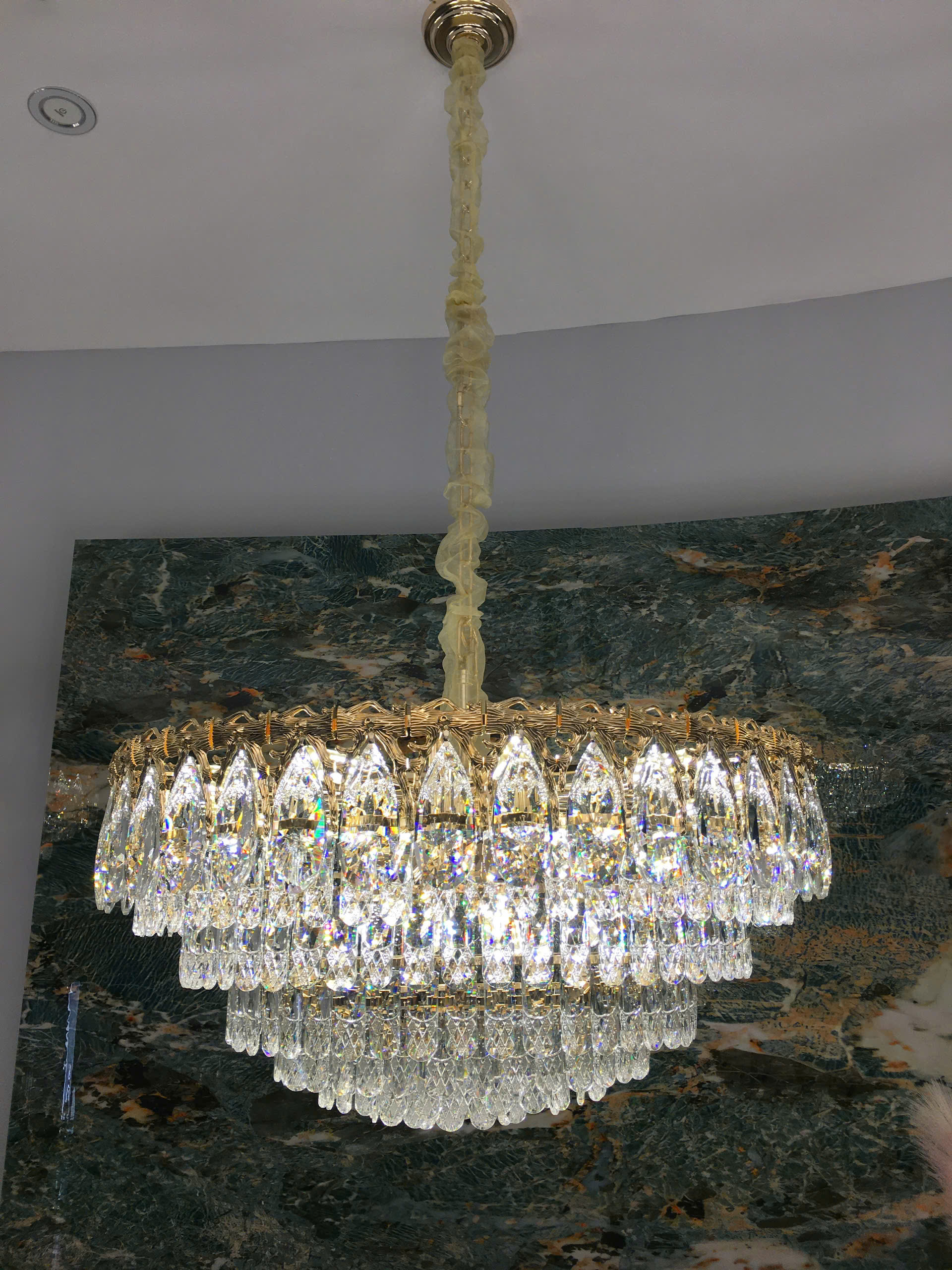 Đèn trang trí pha lê đường kính 80cm TPL8897T800 ánh sáng vàng