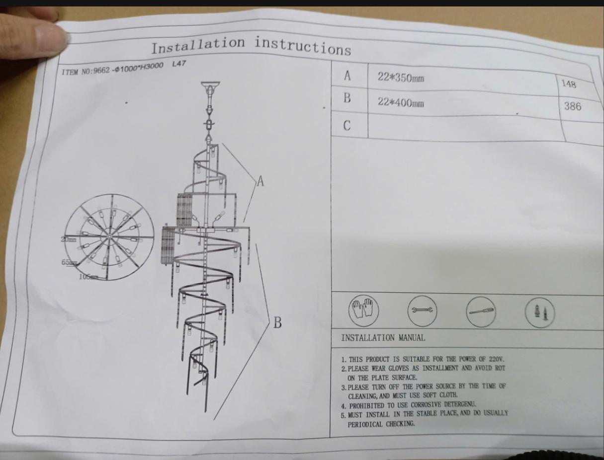 Sách hướng dẫn lắp đặt chi tiết đèn