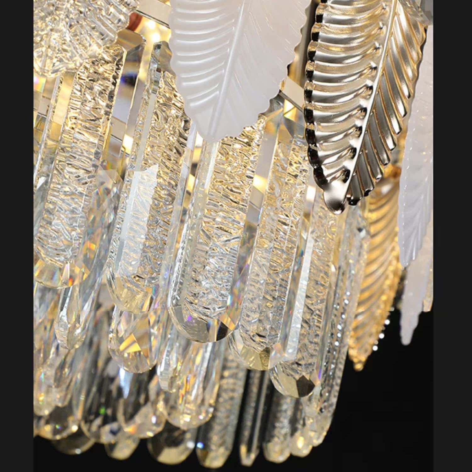 Đèn trần pha lê lá CPL-510565/600