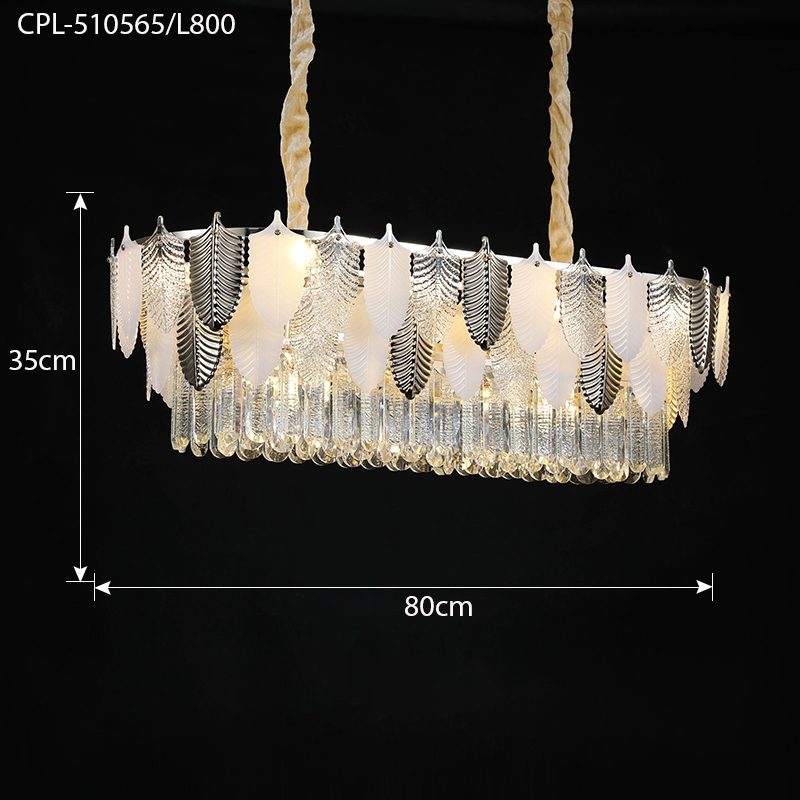 Đèn trần pha lê lá CPL-510565/L800