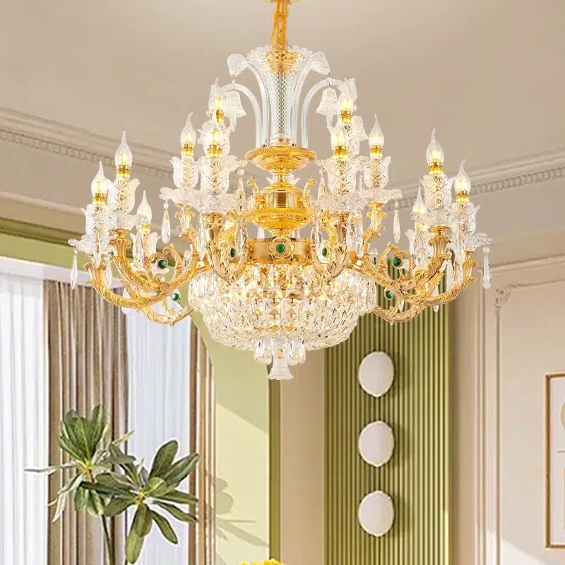 Đèn chùm pha lê đá xanh DC-8310