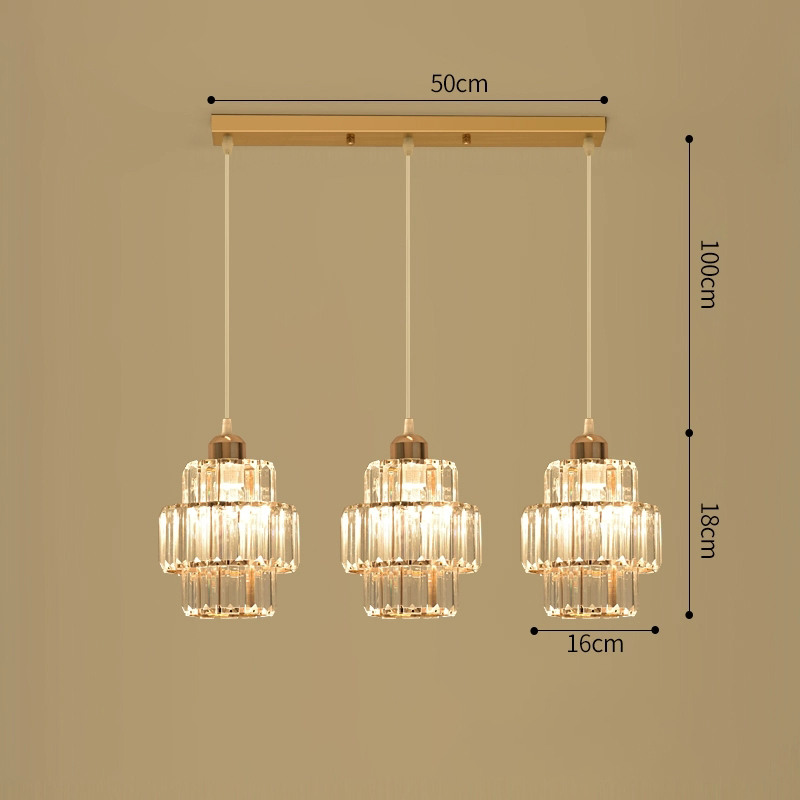 Đèn bàn dài pha lê hình thoi DT-2399/3A-GD