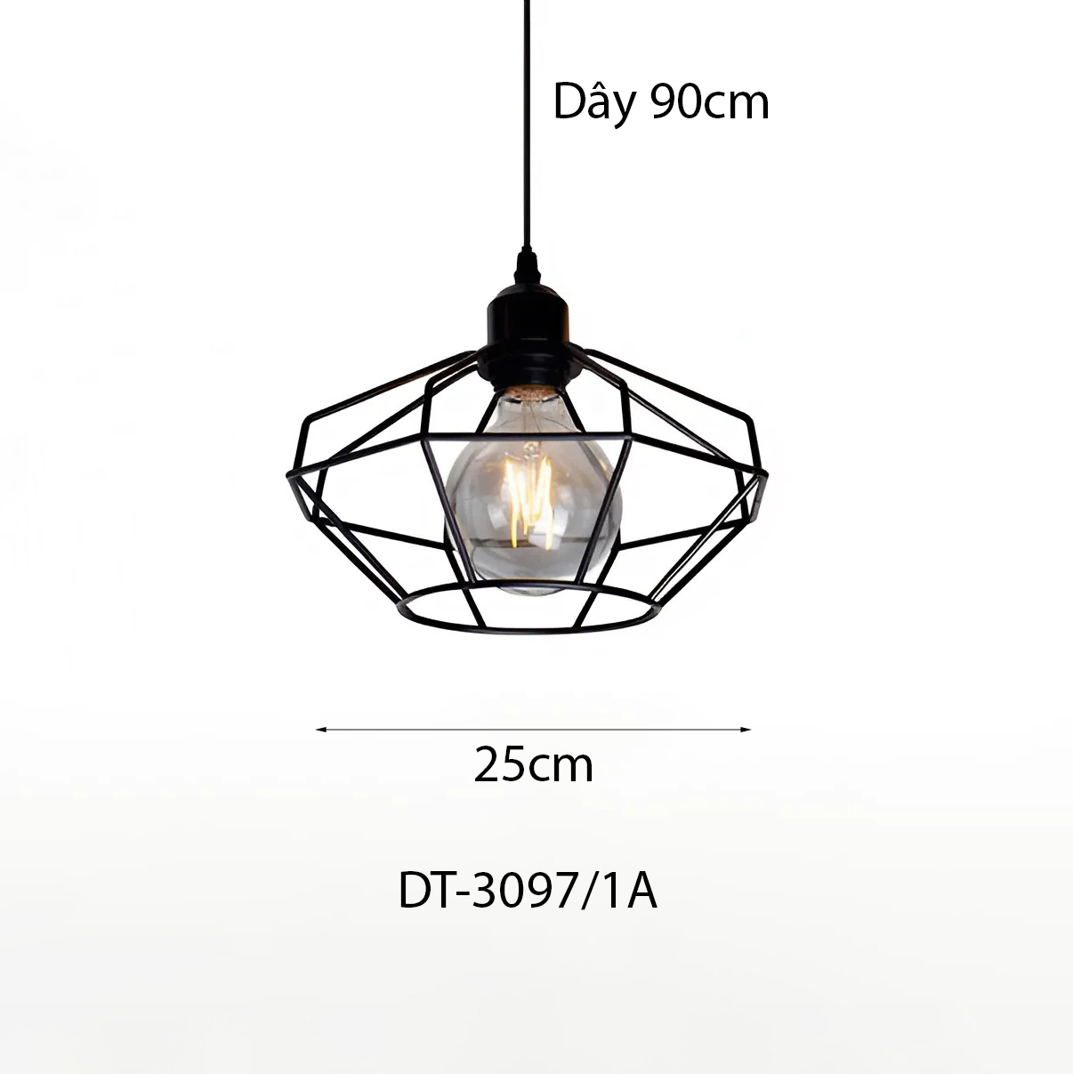 Đèn thả khung sắt Decor DT-3097/1A