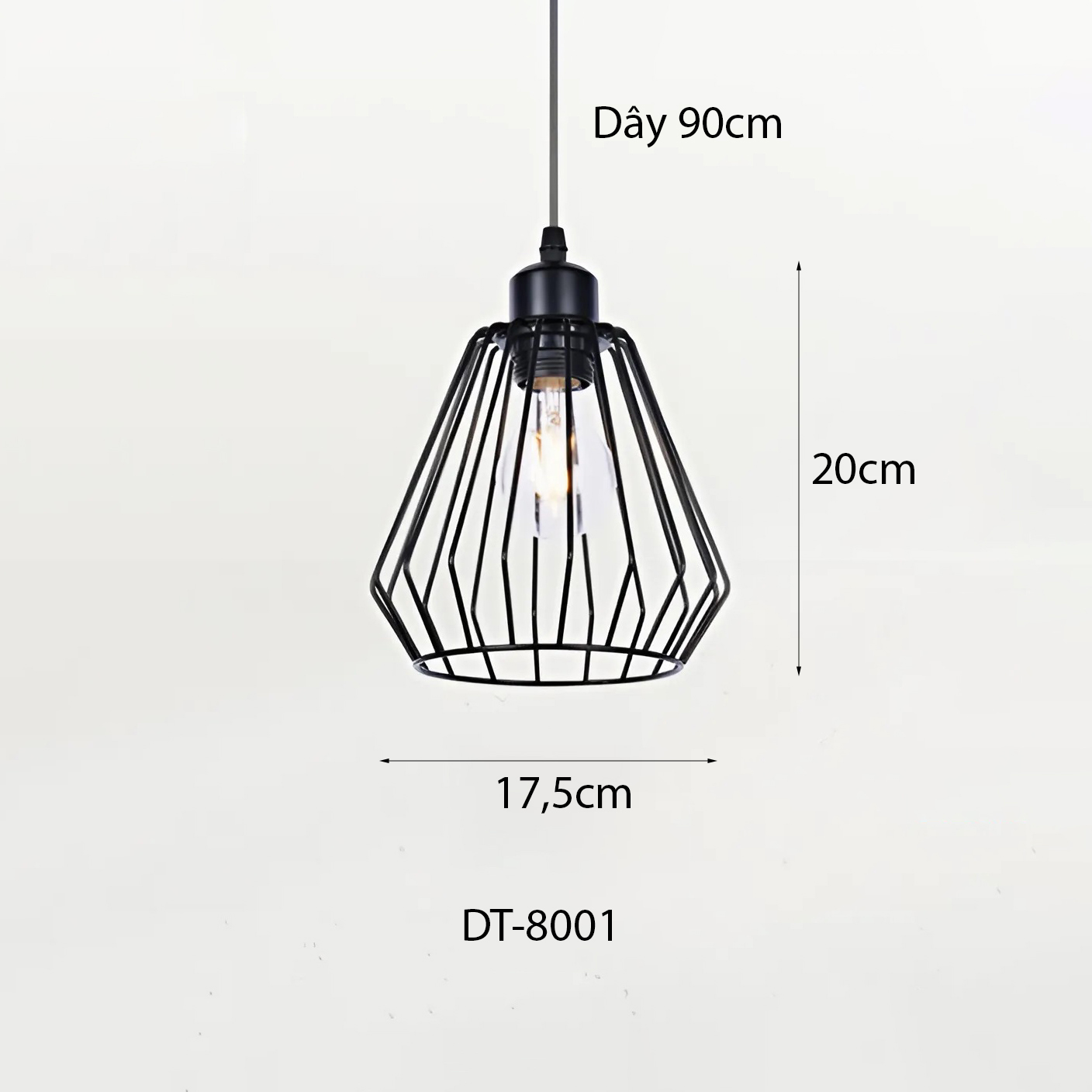 Đèn thả khung sắt Decor DT-8001