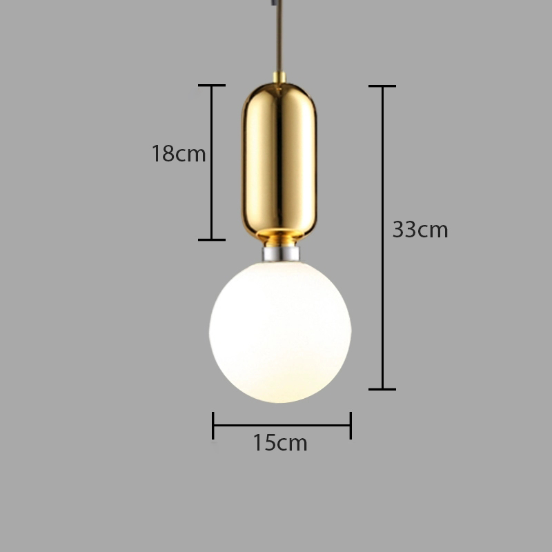 Đèn thả bóng cầu thân lớn DT-9145/S-GD