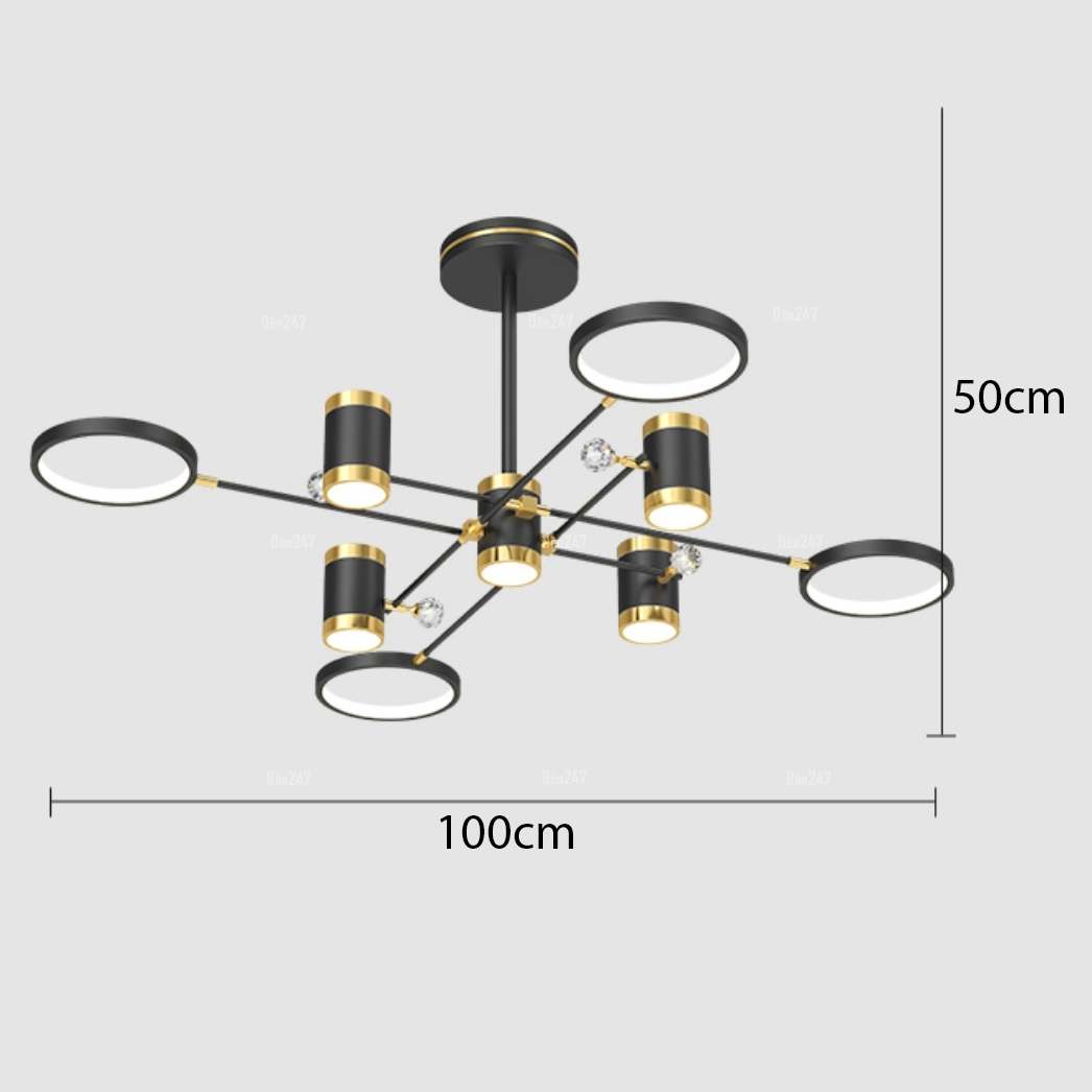 Đèn treo hắt sáng trần nhà DT-H6008/8+1