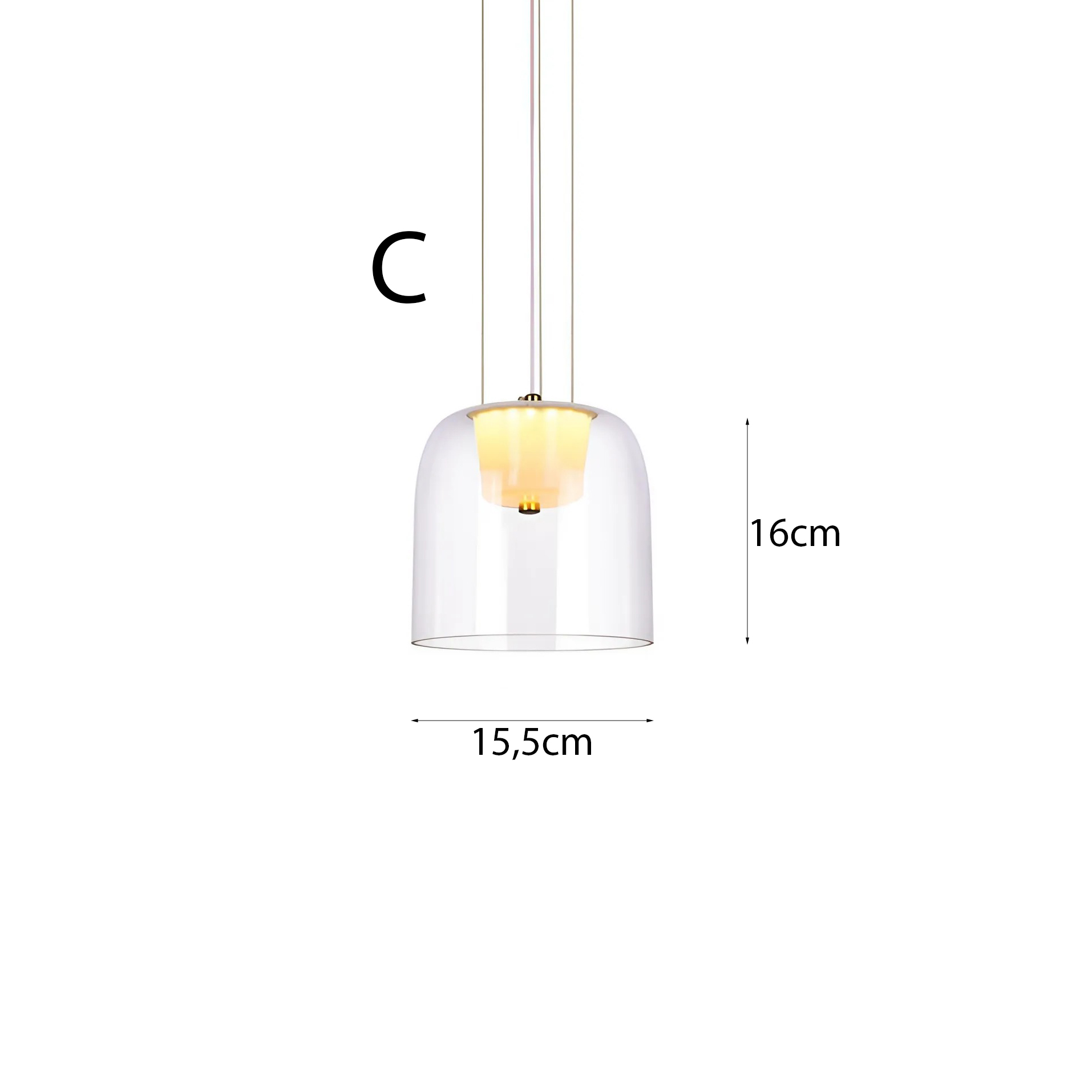 Đèn treo bàn màu trắng DT-RH002/C