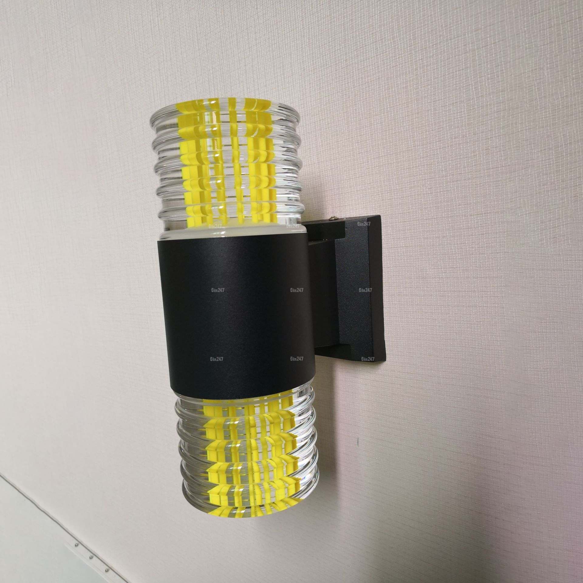 Đèn tường 2 đầu pha lê màu vàng NT-2360/2